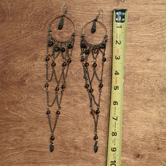 FREE W/ PURCHASE Long Shoulder Duster Earrings VTG - Picture 2 of 6